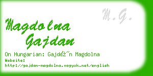 magdolna gajdan business card